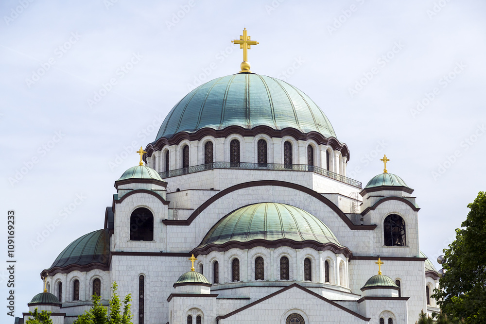 The Serbian Orthodox Christian Church of St Sava, Belgrade, Serbia.