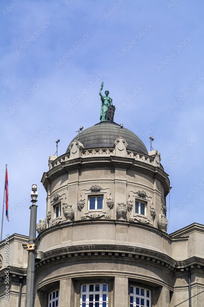 Obraz premium Classic architectural detail in Belgrade, the Serbian capital