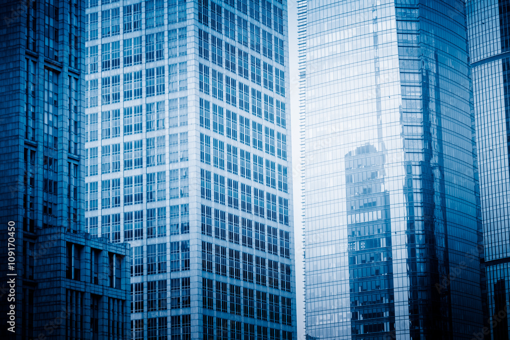 architectural building,shanghai china,blue toned image. architectural building,shanghai china,blue toned image.