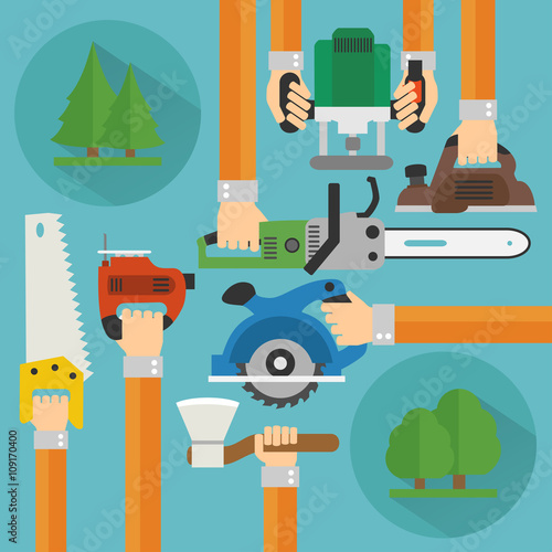 Sawmill concept design flat set