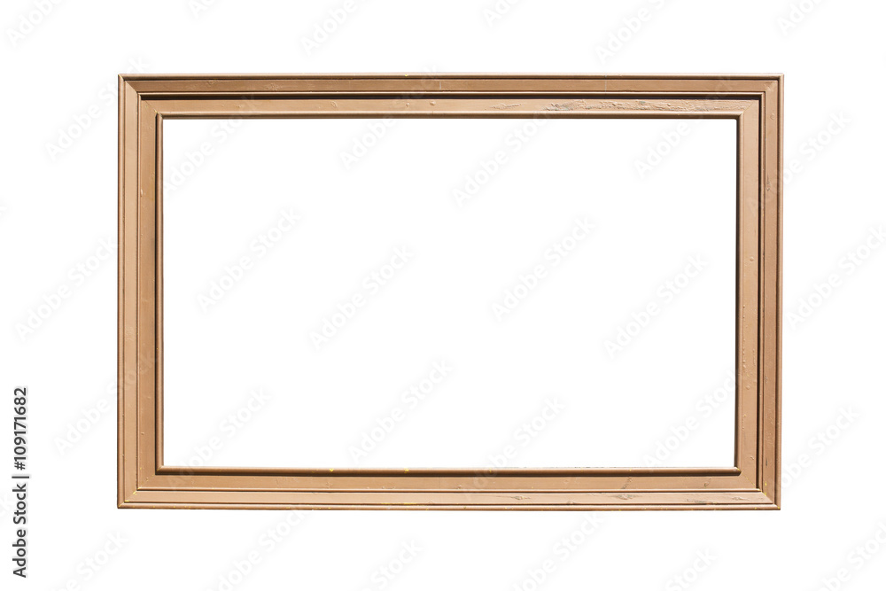 Wooden frame isolated on white background Wooden frame isolated on white background
