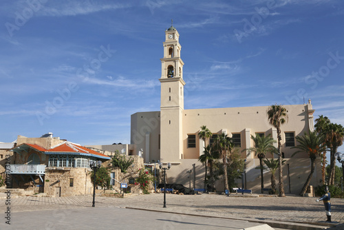 Kikar Kdumim, Franciscan church of St. Peter in old Jaffa, tel Aviv photo