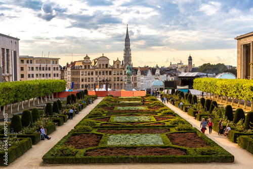 Obraz na płótnie Cityscape of Brussels w salonie