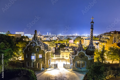 Photography Park Guell in Barcelona,
