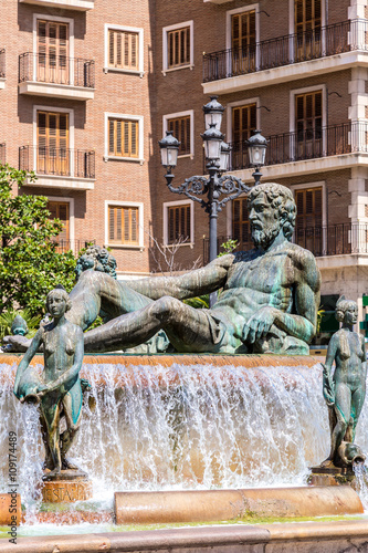 Fountain Rio Turia in Valencia