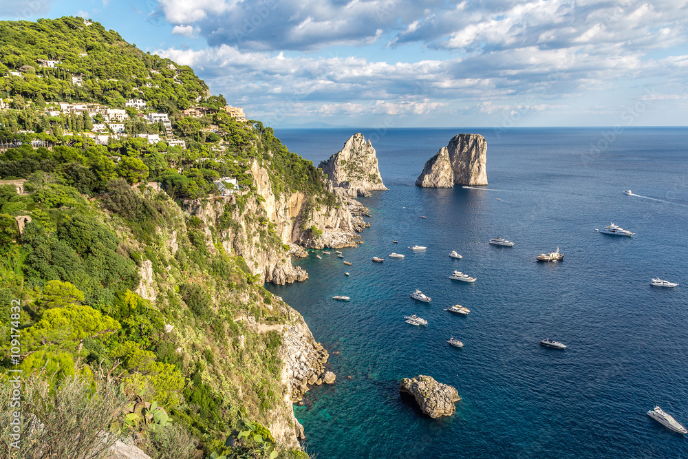 Capri island in  Italy
