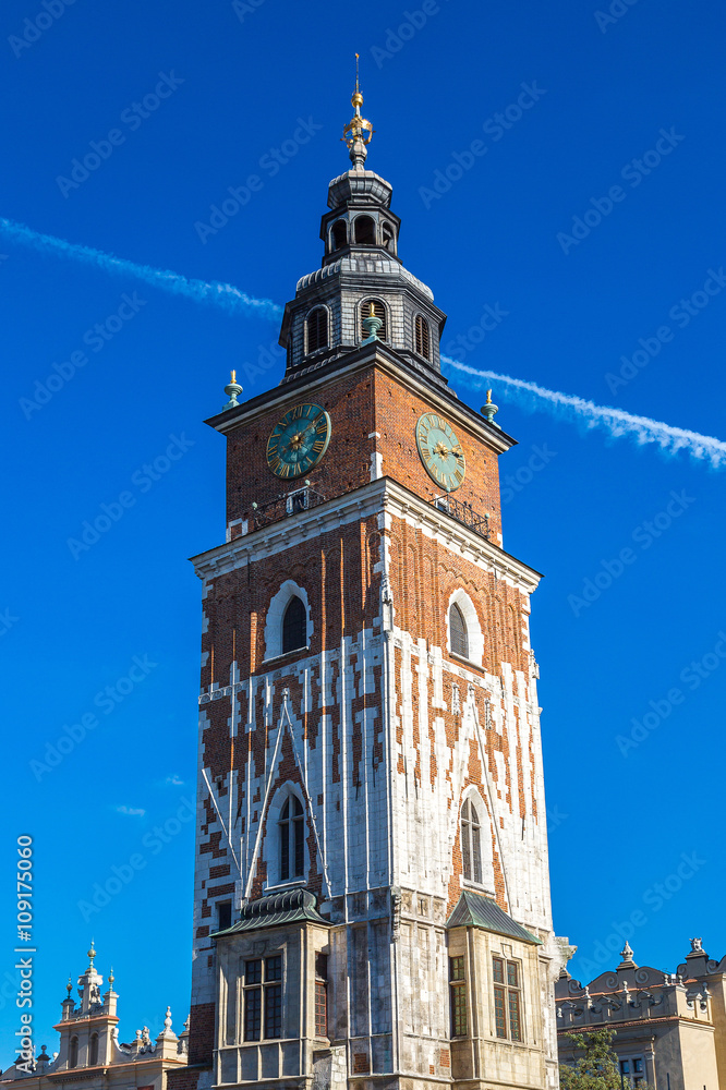Fototapeta premium Church tower in Krakow