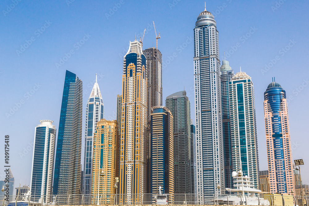 Fototapeta premium Dubai Marina cityscape, UAE