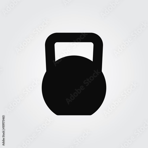Weight sign icon, Kettlebell icon - Vector