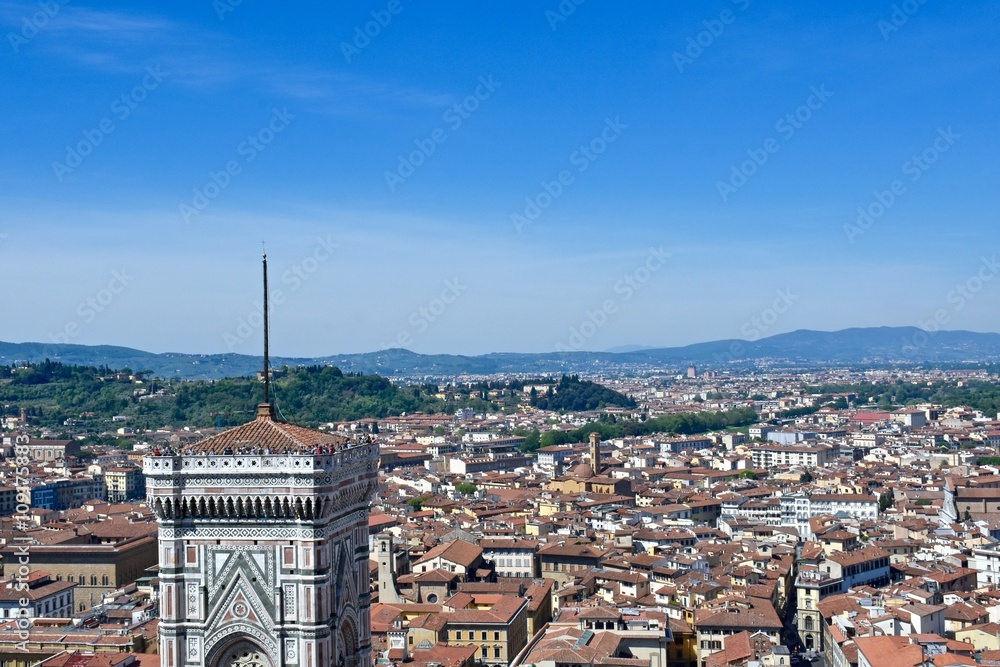 Looking out over the city of Florence in Italy