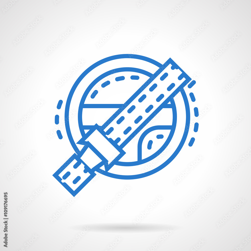 Safety while driving blue line vector icon Safety while driving blue line vector icon