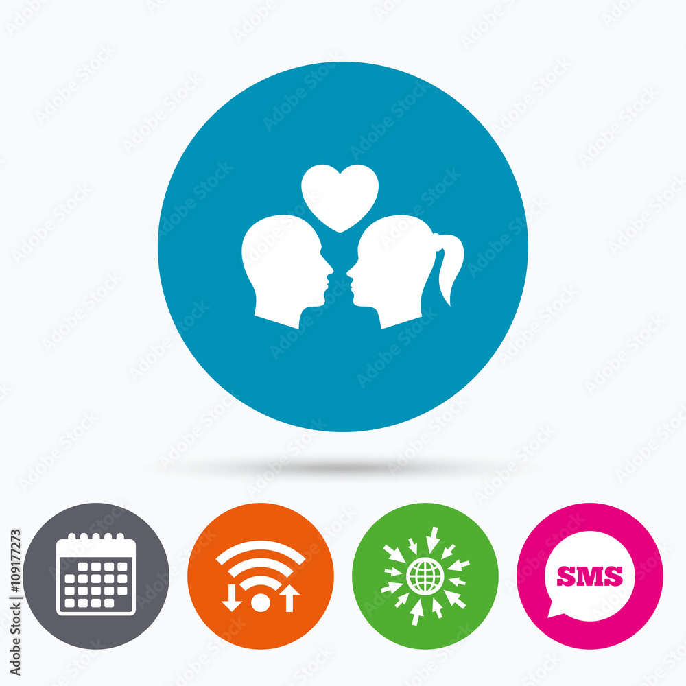 Couple sign icon. Male love female. Lovers. Couple sign icon. Male love female. Lovers.