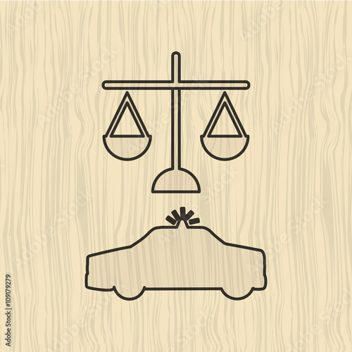 justice flat icon design 