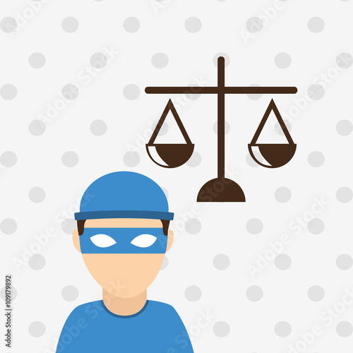 justice flat icon design 