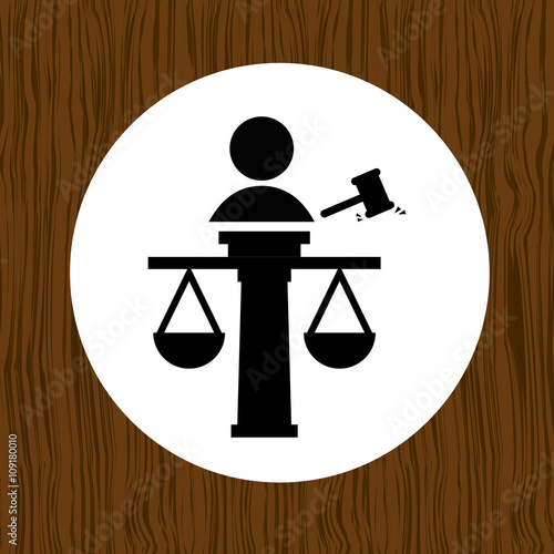 justice flat icon design 