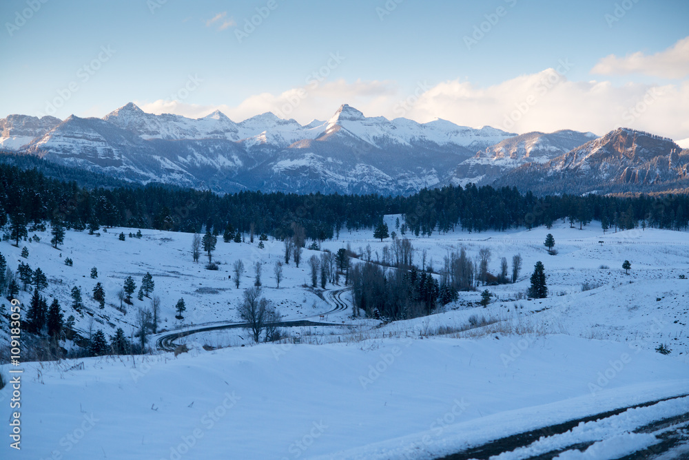 mountain winter scene