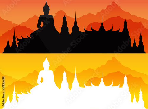 vector, Wat in bangkok thailand