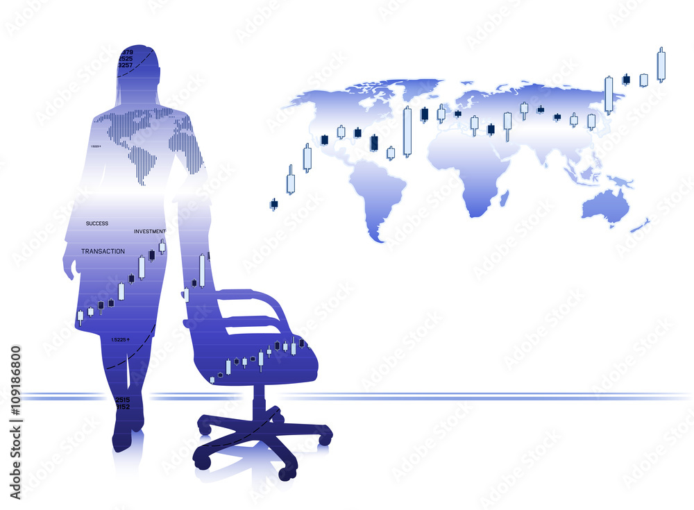 Businesswoman with diagramms Businesswoman with diagramms