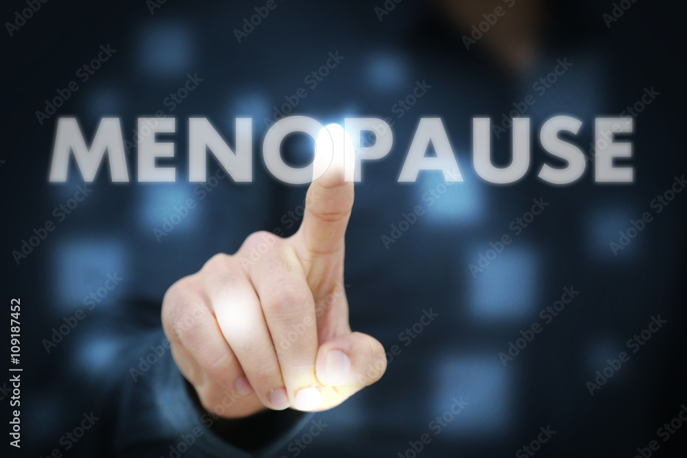 Businessman touching Menopause Businessman touching Menopause