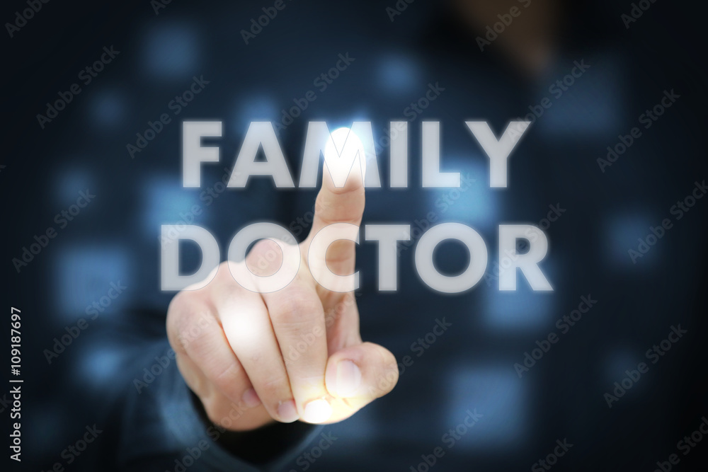 Businessman touching Family Doctor Businessman touching Family Doctor