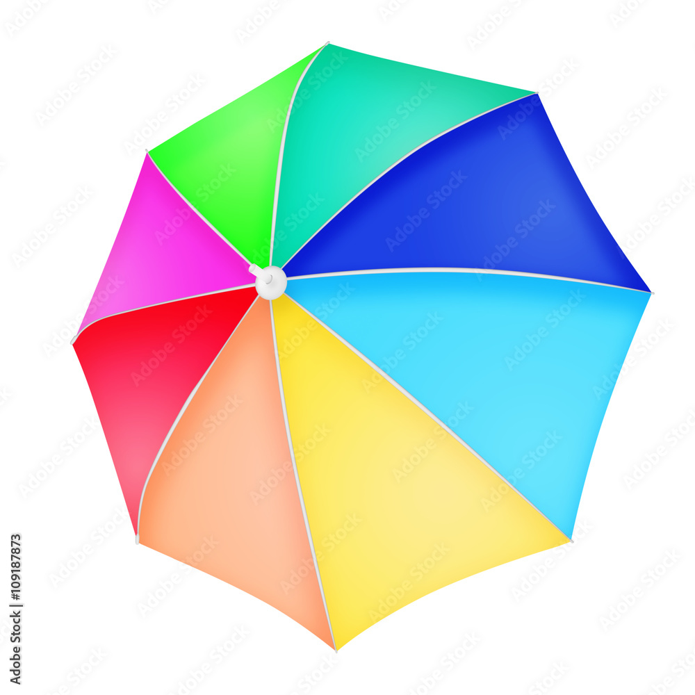 Colourful beach umbrella isolated on white background. Colourful beach umbrella isolated on white background.