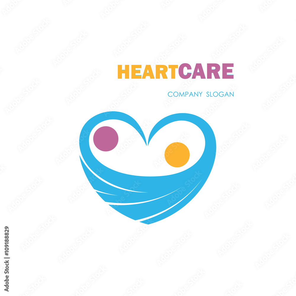 Heart shape and human hand symbol with Electrocardiogram signal. Heart shape and human hand symbol with Electrocardiogram signal.