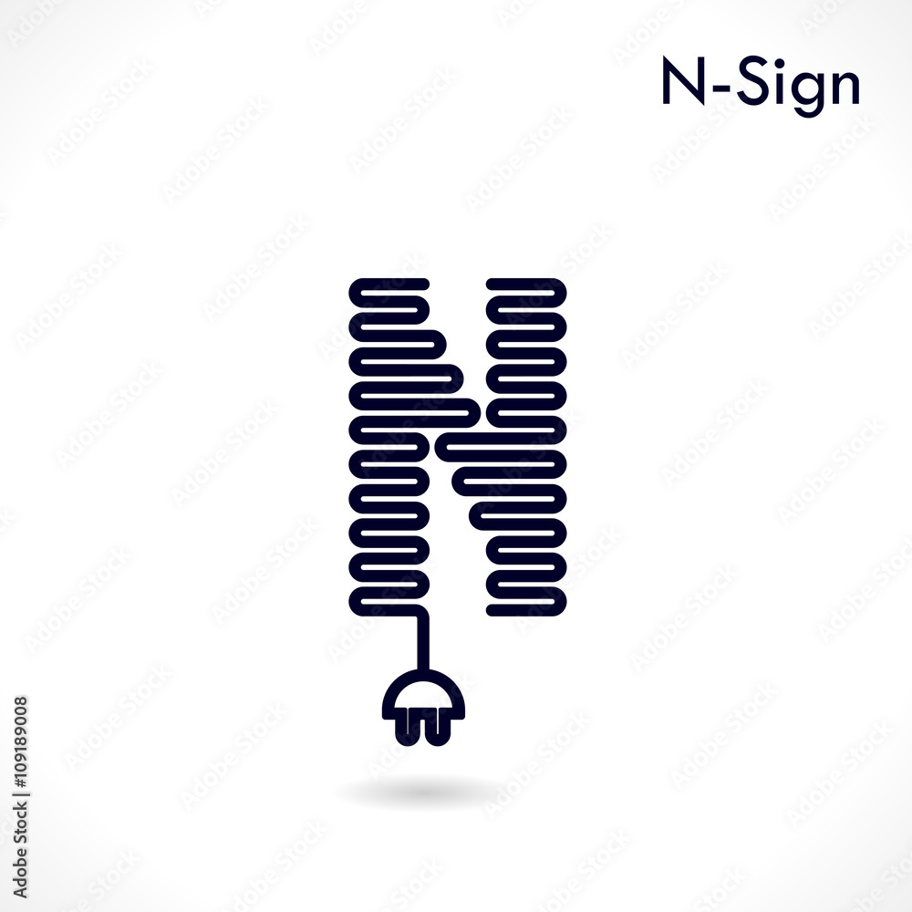 Creative N- letter icon abstract logo design vector template Creative N- letter icon abstract logo design vector template
