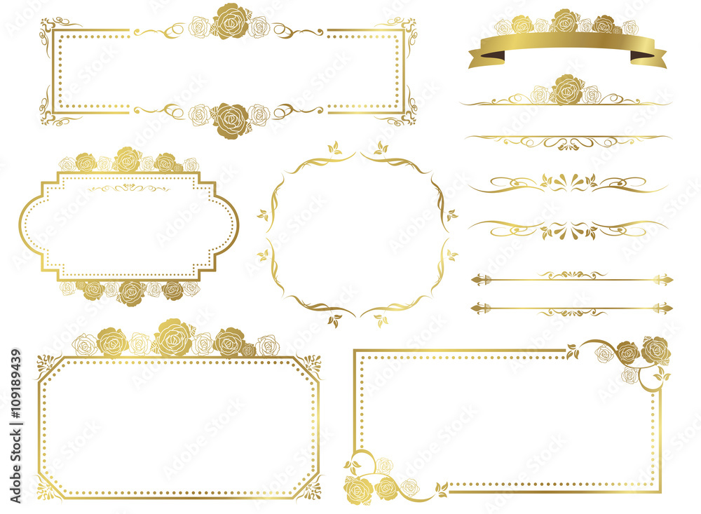 Naklejka premium decorative frame set Vector