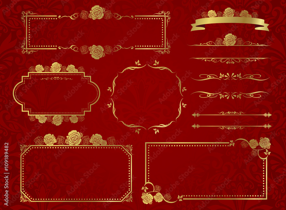 Fototapeta premium decorative frame set Vector