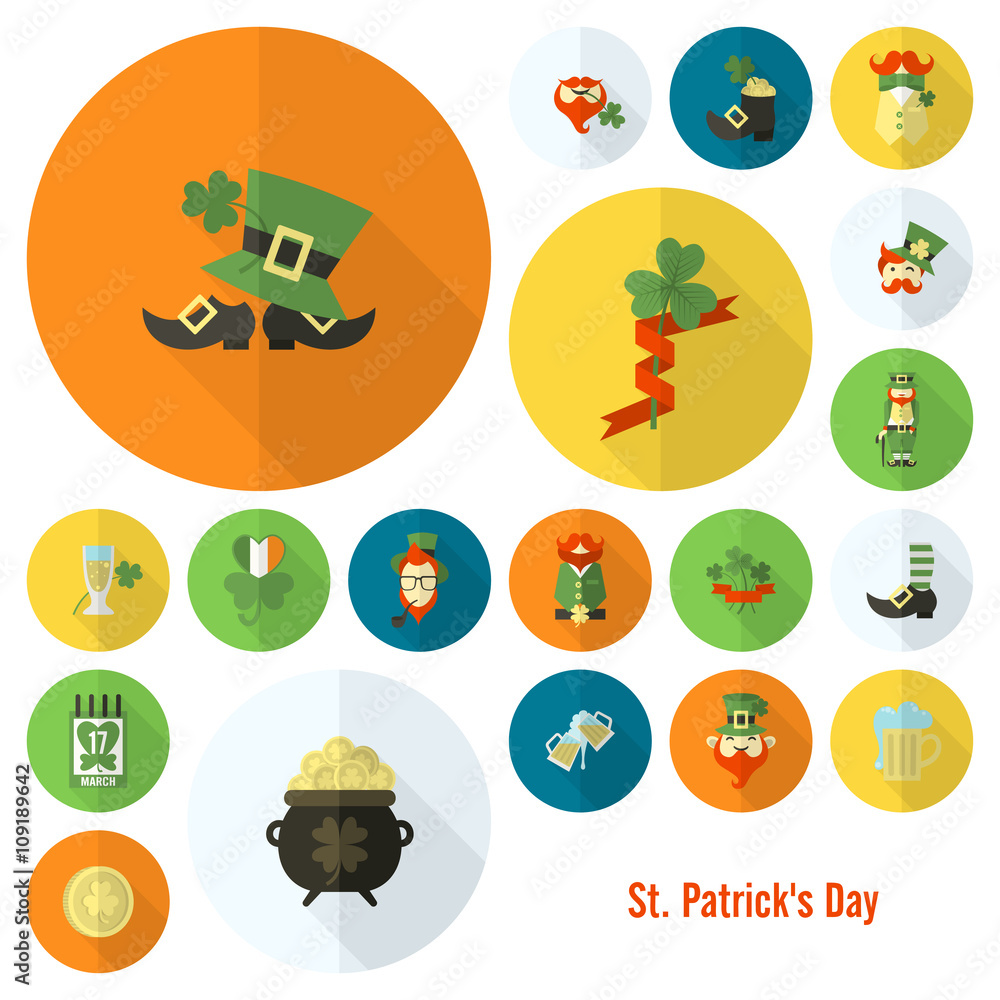 Saint Patricks Day Icon Set