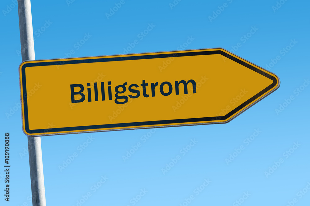 Fototapeta premium Schild 65 - Billigstrom