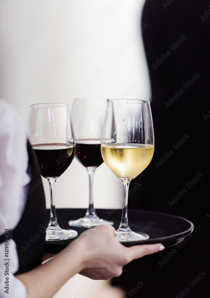 waiter with wine waiter with wine