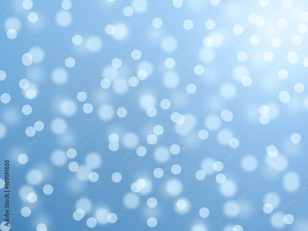 Abstract Bokeh blue background with bright light