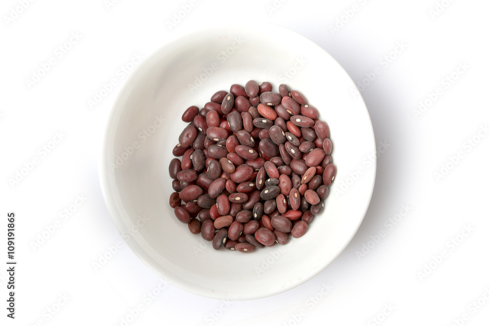 Red beans isolated on white background Red beans isolated on white background