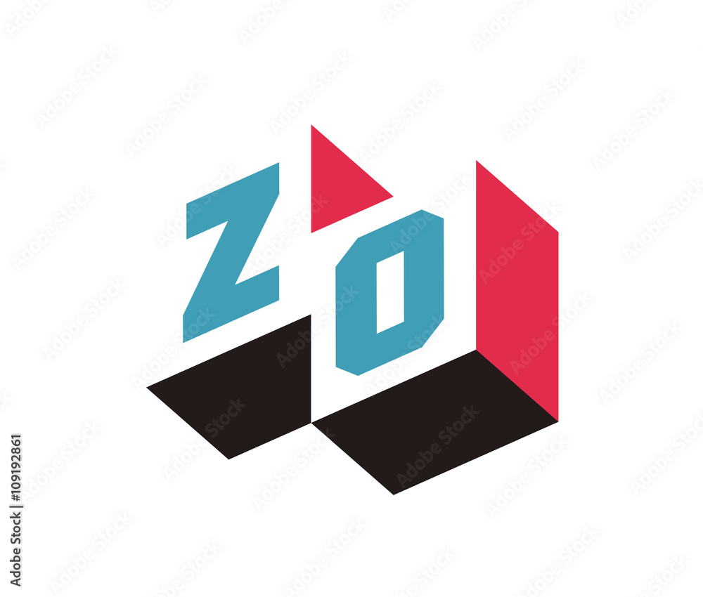 Fototapeta premium ZO Initial Logo for your startup venture