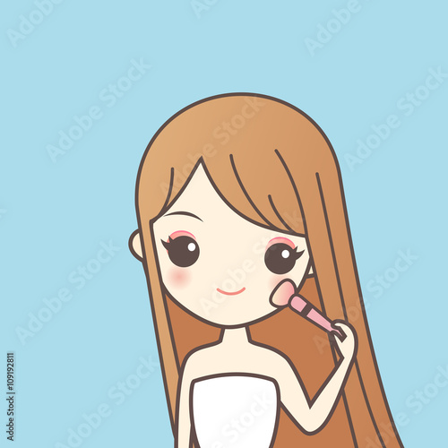 girl with make up  brush