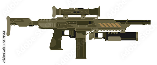 Futuristic Sci-Fi weapon. Vector illustration