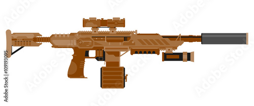 Futuristic Sci-Fi weapon. Vector illustration