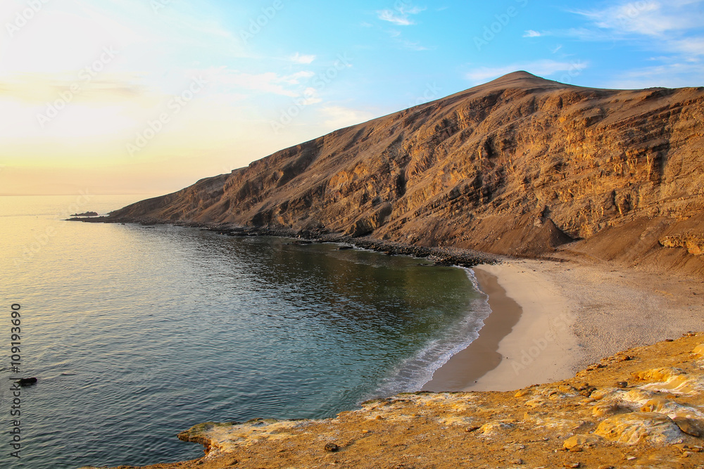 La Mina Beach in Paracas National Reserve, Peru. La Mina Beach in Paracas National Reserve, Peru.