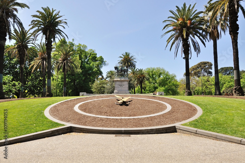 Big clock on a ground at The Queen Victoria Gardens in Melbourne, Australia. 