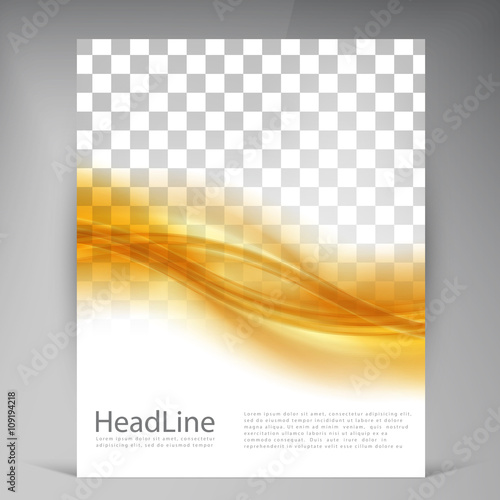 Vector Beautiful Gold Satin Flyer
