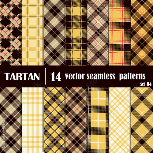 Set Tartan Seamless Pattern