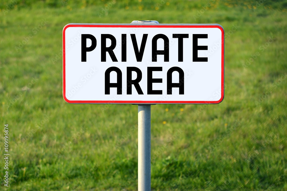 Private area signpost