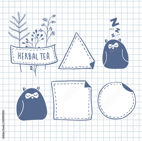 Set of cute labels.
