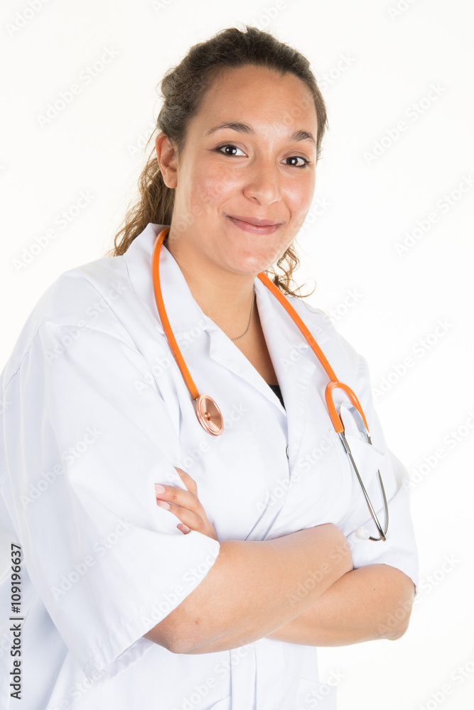 Young medical woman confident with arms crossed Young medical woman confident with arms crossed