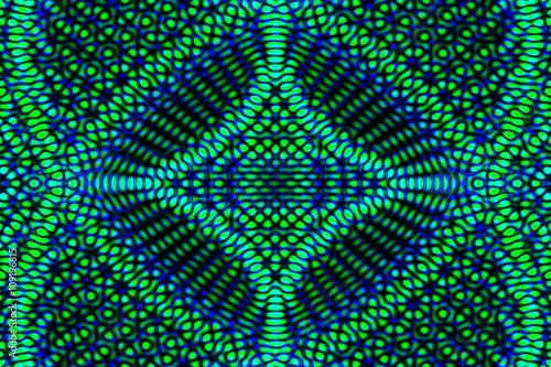 Illustration of a green and blue pattern