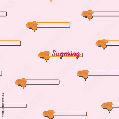 seamless pattern. sugaring icon. sugar paste for epilation