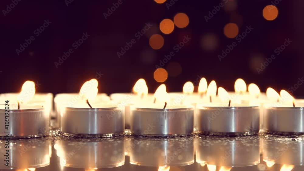View of candles burning View of candles burning