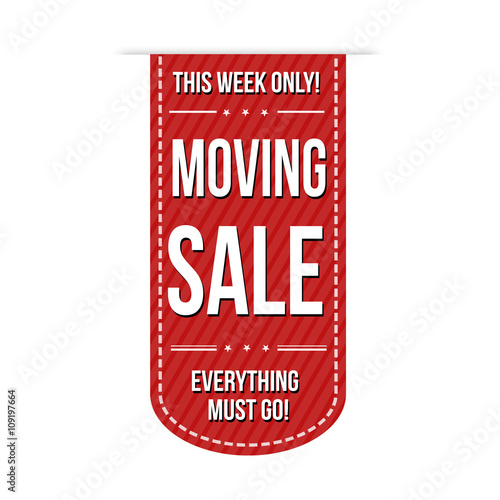 Moving sale banner design