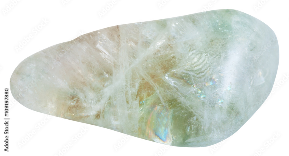 polished prasiolite (praziolite) gemstone polished prasiolite (praziolite) gemstone